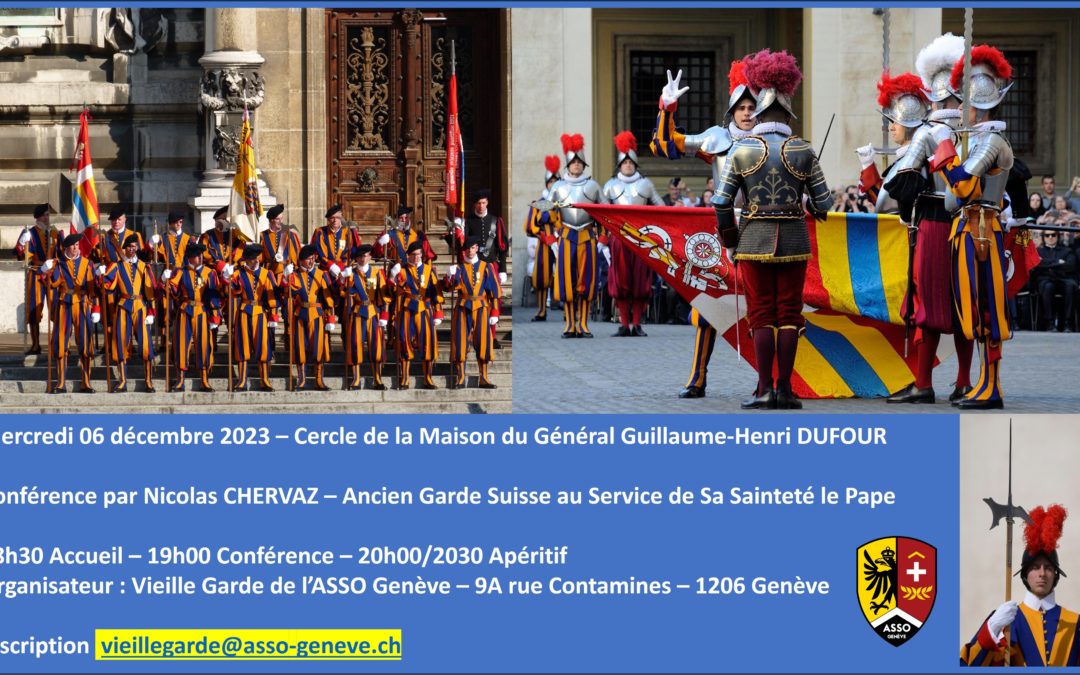 Conférence sur la « Garde Pontificale » – 6 décembre 2023 – 19:00 heures