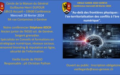 Conférence « Au-delà des frontières physiques : l’ex-territorialisation des conflits à l’ère numérique » – 28 février 2024 – 19:00 heures